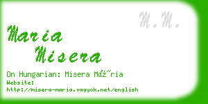 maria misera business card